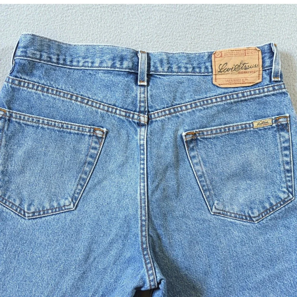 Levis Signature Denim Shorts Mens 34‎ Blue Relaxed Fit Cotton Y2K VTG